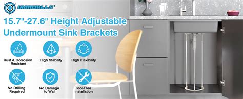 stainless steel undermount sink brackets